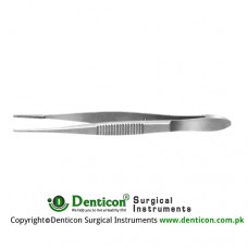 Bonaccolto Conjunctival Forcep Longitudinal Serrated Jaws with Cross Serrations at Tips Stainless Steel, 10.5 cm - 4" Tip Width 1.2 mm